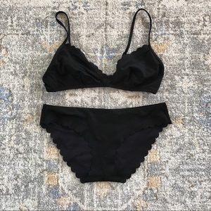 J Crew scalloped bikini set